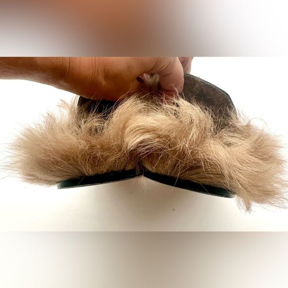 Gucci Princetown Fur Mule Black Horsebit Slipper Shearling Loafer Flats EU39 US9 - Picture 5 of 13